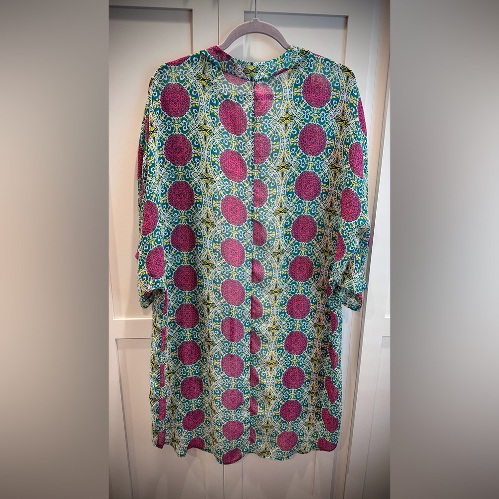 Boho Vibrant Patterned Open Jacket
